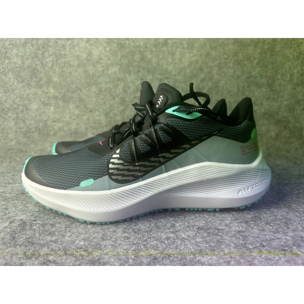 Nike Air Zoom Pegasus 38 Shield Women Size‎ 6.5 Black Teal Pink Running Shoes